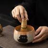 Japanese Matcha Set Portable Ceramic Tea Set Cute Cat Traditional Matcha Bamboo Whisk Scoop Matcha Bowl Ceremony Teaware Set