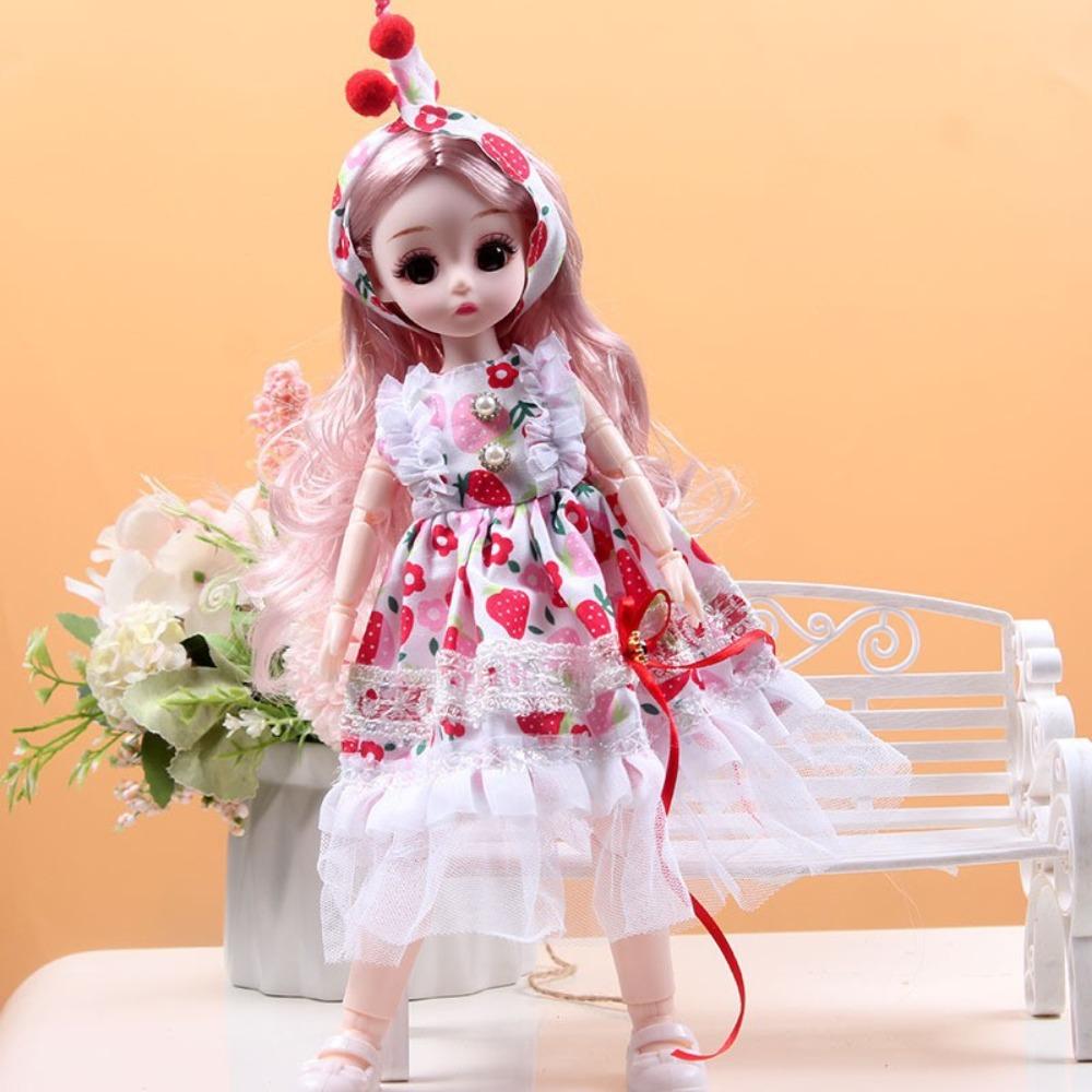 Kle opp 30 cm Bjd-dukke med klær 30 cm artikulerte leker DIY hengslet dukke Barn