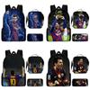 2024 New Mbappe Messi Ronaldo Neymar Football Print Backpack Lunch Bag Pencil Case Set Durable Polyester Cute Geometric Design