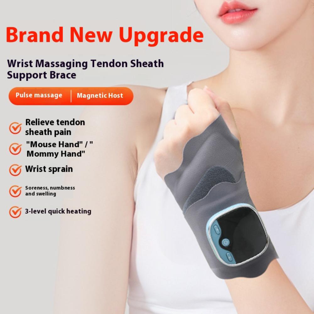 Cordless Wrist Massager Usb Rechargeable Wrist Brace Wrap With Massage For Wrist Carpal Tunnel Fatigue Relief Care Tool