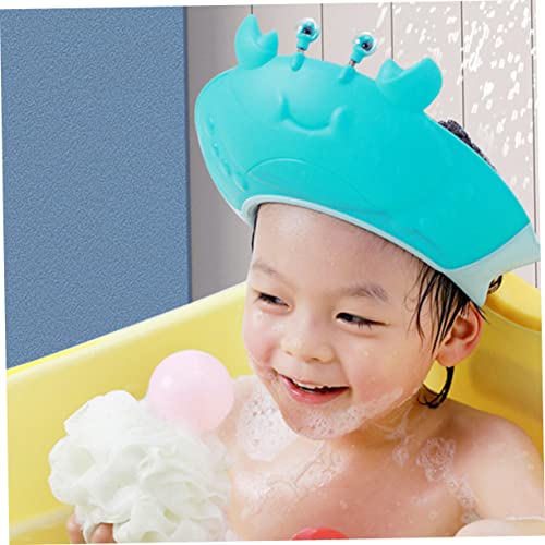 Baby Hair Washing Hat - Shampoo Cap for Kids - Bathing Hat with Eyes & Ears Design - Waterproof Bath Cap