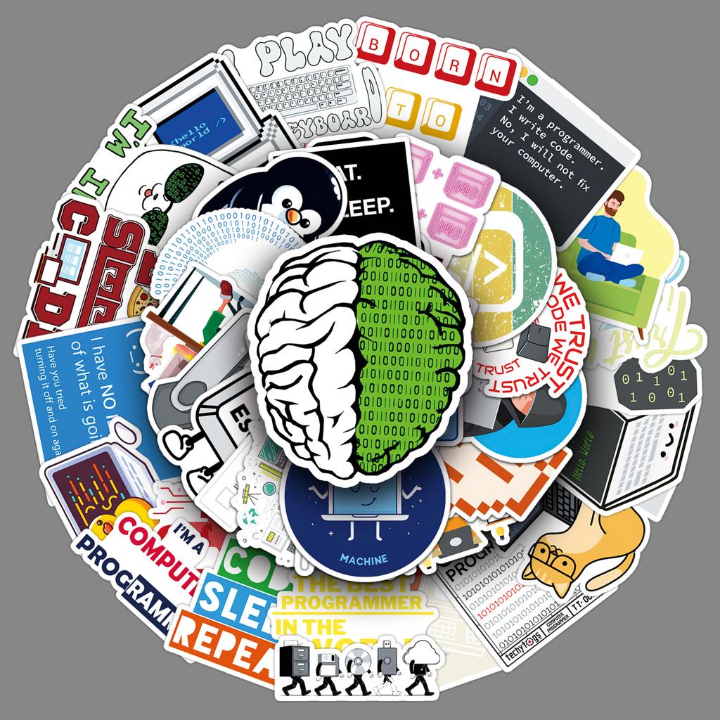 50 Programmer Graffiti Stickers Personalized Creative Coding Career Decorative Laptop Stickers