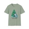 Unisex Softstyle T-Shirt Lynx Kitten Christmas Tree Arctic Snow Winter Graphic