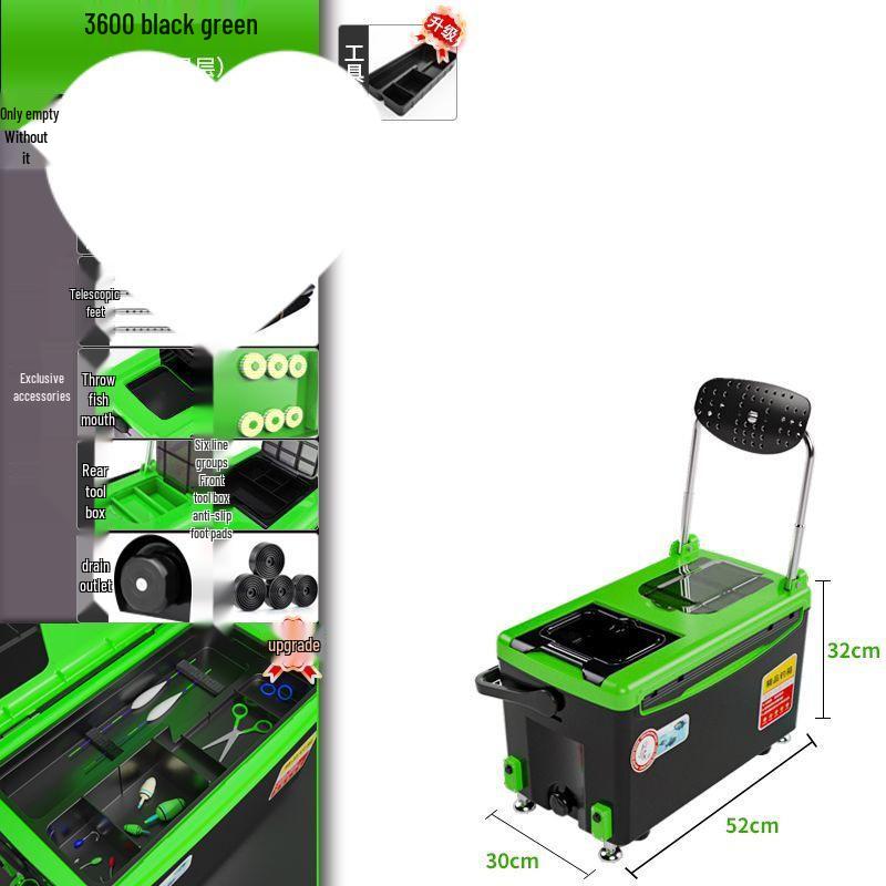 2026 Multi-functional Fishing Box with Four-legged Liftable Table and Seat