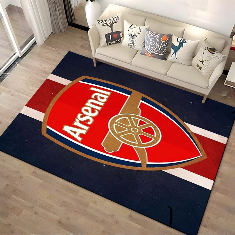 "Arsenal Logo Carpet Red Blue Football Club Fan Home Decor 60x80" Suitable for Use As an Anti-slip for Living Room Bedroom Sofas
