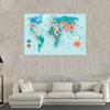 Literal Translation World Map Poster, Educational Meaning of Names Wall Art for Office Home Decor, Creative Geography Canvas Print Gift