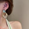 Silver Needle Retro Imitation Pearl Rhinestone Flower Geometric Stud Earrings French Elegant Earrings