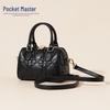 Women's Genuine Leather Quilted Shoulder Bag