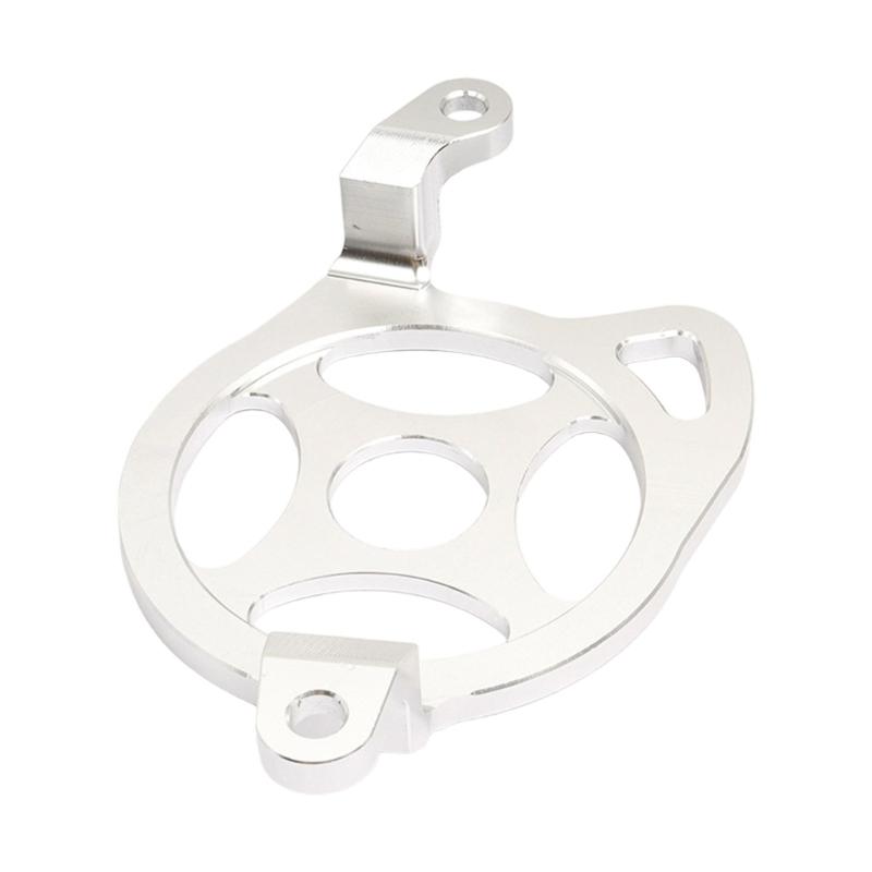 Vented Aluminum Motor Guard Cover for Electric Dirt Bikes, Lower Motor Plate with Debris Contact Deflection Layout Detail