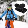 1Pair Heated Mittens Winter Riding Outdoor Windproof Full Finger Warm Gloves Cashmere Gloves Soft Warm Faux Fur Suede Leather