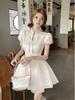 New Chinese National Style Improved Cheongsam Short-sleeved Dress Children's Summer High-end Temperament Waist Fairy Tutu Skirt