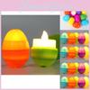 Colorful Easter Eggs Plastic Decorative Glow Eggs For Festive Scene Setup Pack Of 12
