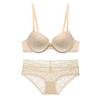 Womens Lace Push-Up Bra Set With Underwire Thin Molded Cup 3/4 Coverage Comfortable Breathable Small Bust