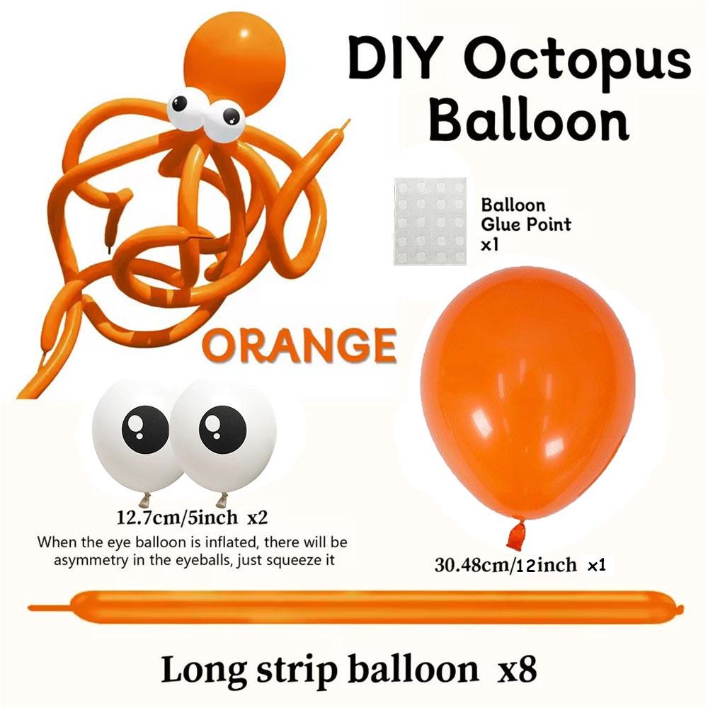 Octopus Shaped Balloon 260Q High-End Long Balloon Latex Twisted Balloon for Birthday, Wedding, Bridal Shower, Holiday Party