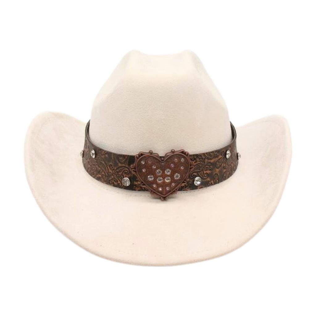 Premium Sense One-Word Top Suede Top Hat Jazz Hat New Love Diamond-Encrusted Western Cowboy Hat