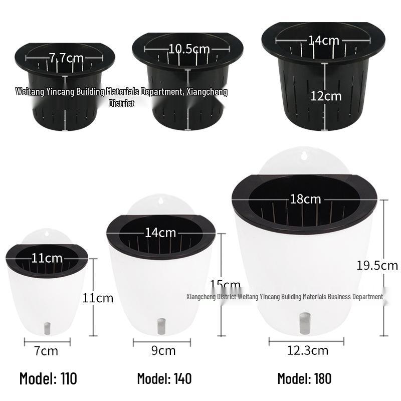 Self-Watering Hanging Flower Pot with Visible Water Level