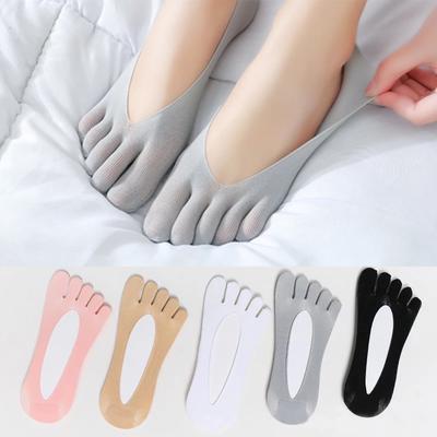 Orthopädische Kompressionssocken Damen Zehensocken Ultra tief ausgeschnittener Liner mit Gel-Lasche Atmungsaktiv/schweißabsorbierend/deodorierend/unsichtbar