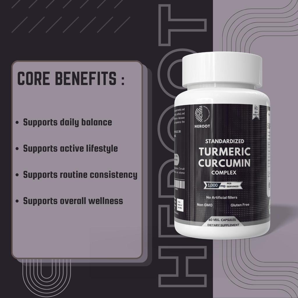 כמוסות כורכום כורכומין עם ביופרין | 1000 מ"ג | תוסף תזונה