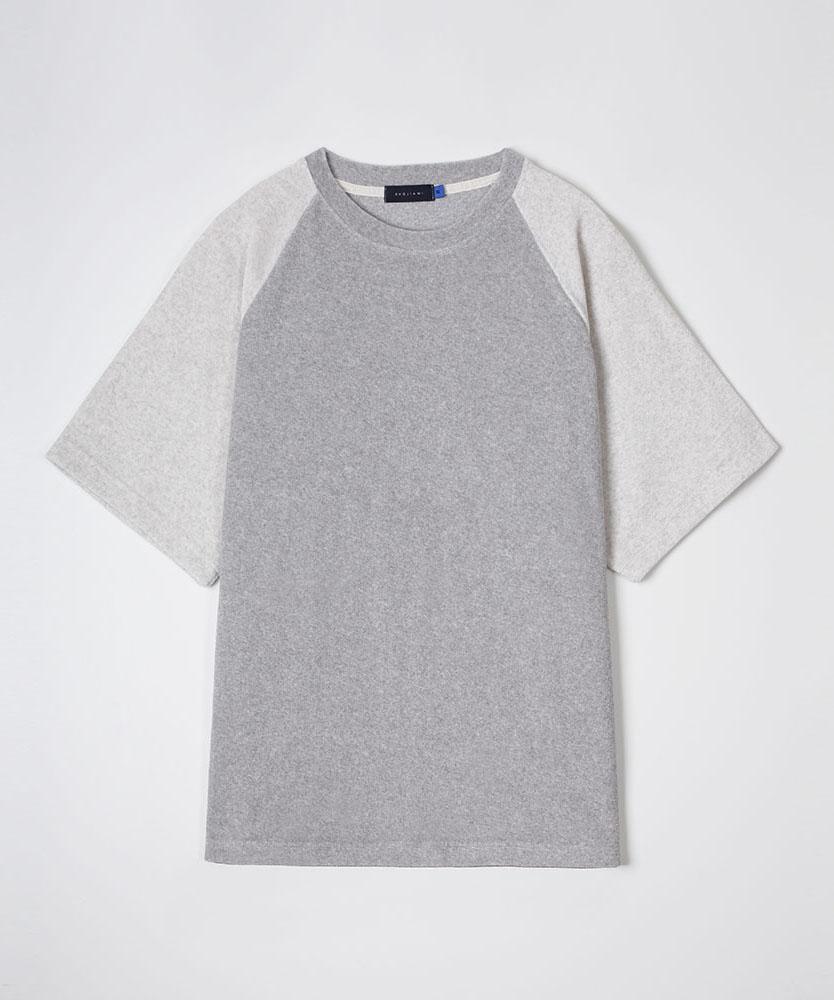 Shoji Ami Terry Raglan Sleeve T-Shirt Gray Grey/L