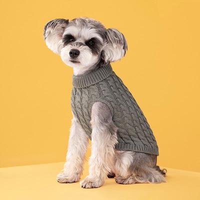 Warm High Neck Knit Sweater Vest for Cats & Dogs - Solid Color Autumn/Winter Pullover