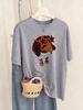 Lustiges Dackel Hund Gedrucktes T-Shirt Damen Lässige Weiche T-Shirts Locker Bequem Kurzarm Oberteile Sommer O-Ausschnitt Damen Kleidung