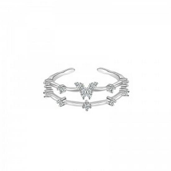 Korean Flower Design High-End Gold-Plated Ring