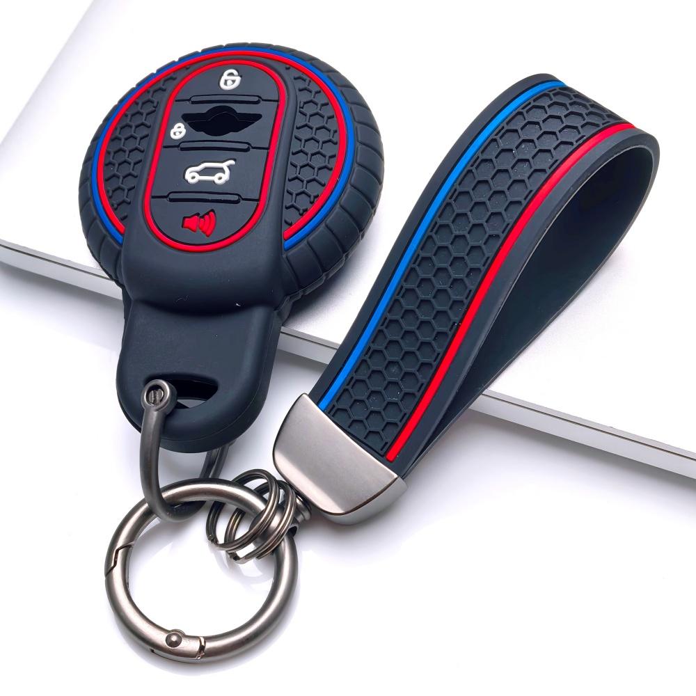 Silicone Key Fob Cover Compatible with BMW Mini Cooper F54 F55 F56 F57, Fits BMW Cooper F54 F55 F56 F57 F60 Clubman Countryman Hatchback Convertible чёрный