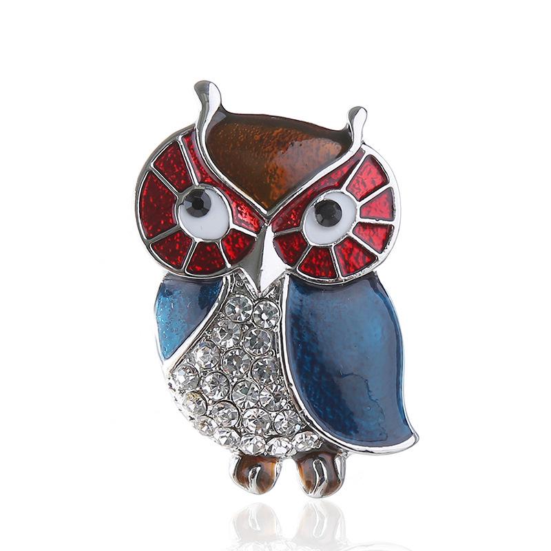 

Милая винтажная брошь в виде совы, женская модная брошь в виде животного, нежная бриллиантовая булавка, мультяшные аксессуары