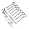 8 Pcs Eye M10x153mm 304 Stainless Steel Heavy Duty Eye S with Nuts and Washers for Outdoor String Light Patio Decor