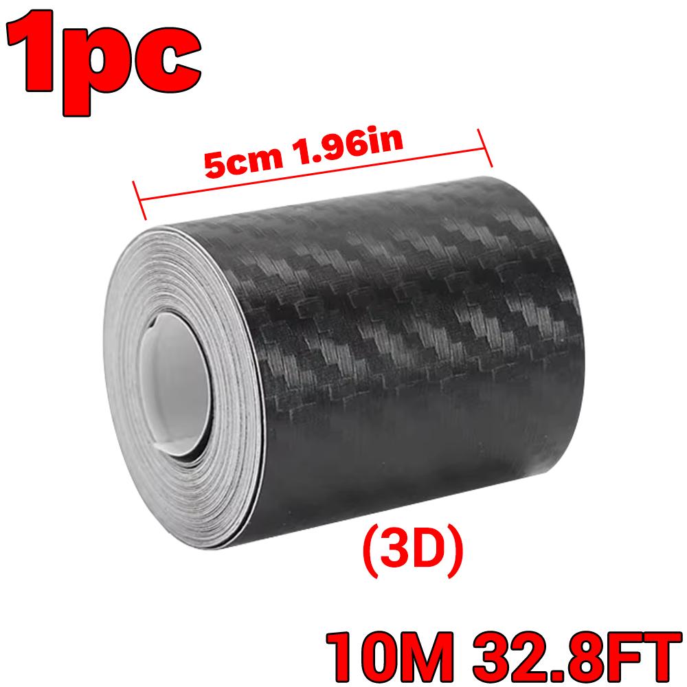 

3D nano-carbon fiber car anti-scratch sticker, door edge collision strip, rearview mirror protective film, black waterproof tape