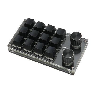 Keypad 12 Keys 2 Knobs USB Or   Connection Blue   Plug and Play Programmable Keypad for Gaming   Media