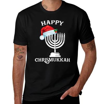 Happy Chrismukkah Funny Hanukkah and Christmas Gift T-Shirt Man T Shirts Graphic Man T Shirt Designer T-Shirt