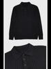 Eleganter koreanischer schmal gestrickter Polopullover - Britischer Retro-Stil für Herren