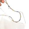 Colorful Dopamine-Inspired Choker: Light Luxury Silver Beaded Necklace for Women