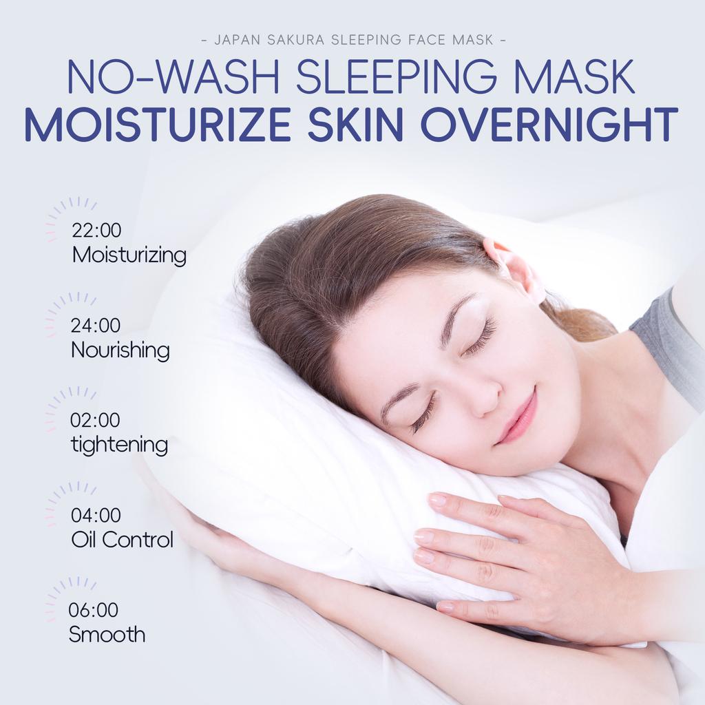 LAIKOU Cherry Blossom, Centurion, Snail Seaweed Collagen Night Facial Mask