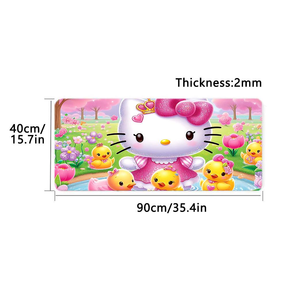 1Pc Hello Kitty Cute Chicks Garden Print Mouse Pad 2Mm Thick Rubber Base Perfect Bedroomofficegame Room Ideal Gift Computer Keyboard Enthusiasts Print