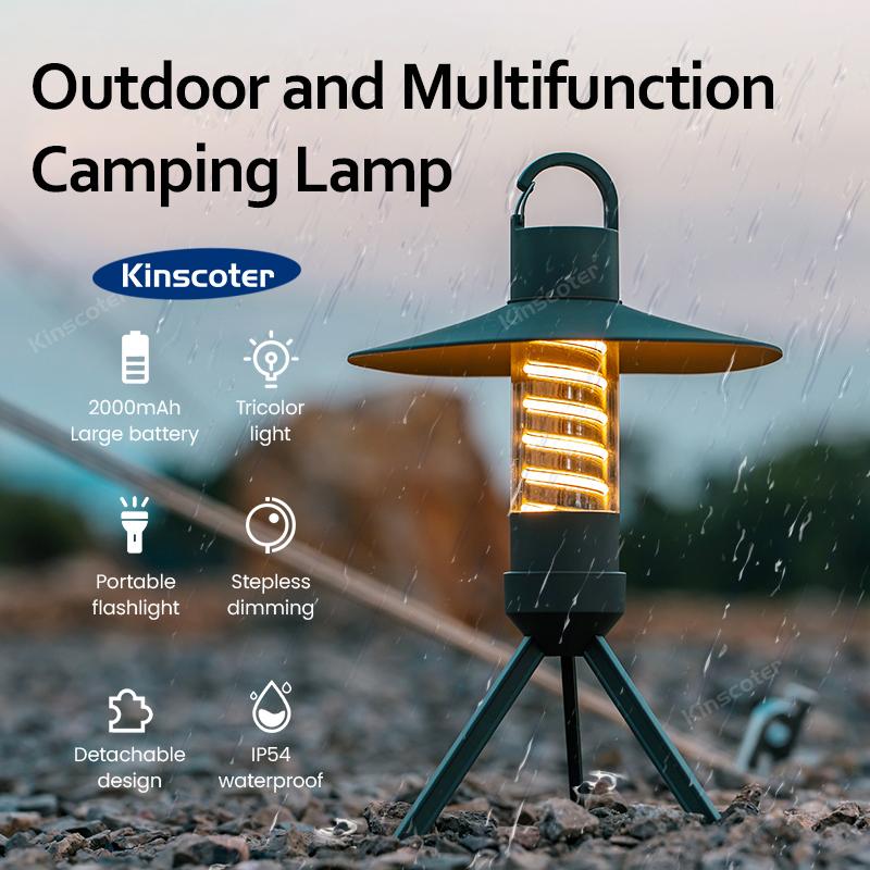 Camping Light Waterproof Rechargeable Tent Lamp  Portable Multifunctional Lanterns Outdoor Emergency Lights