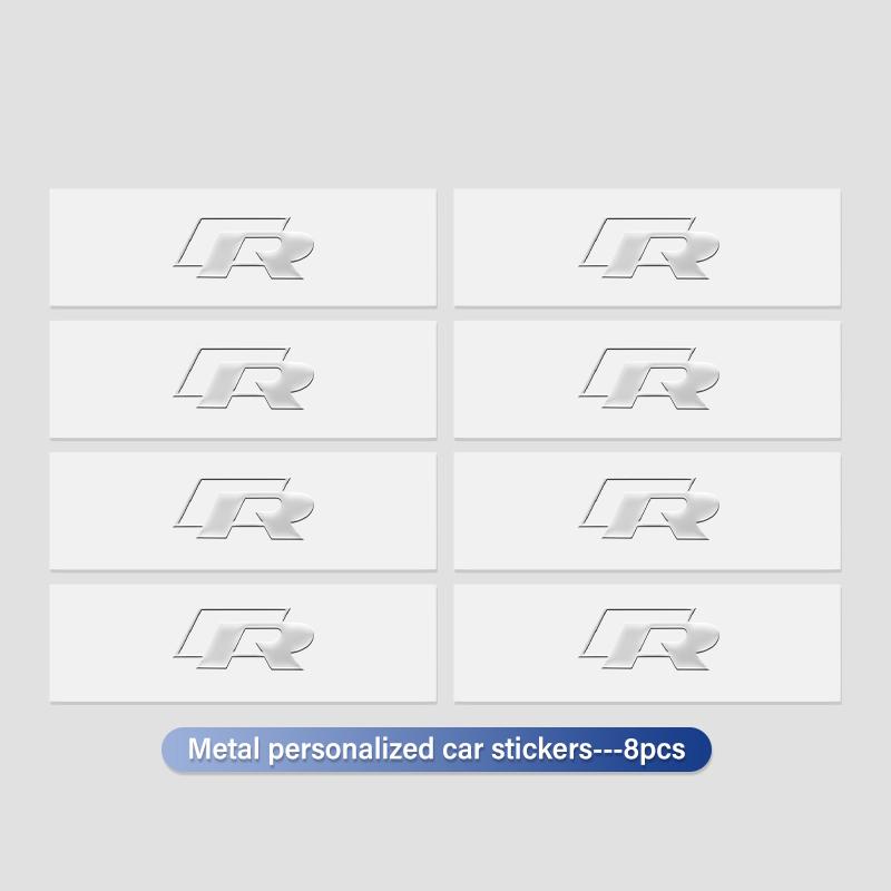 4/8pcs Car Accessories Nickel Metal Interior Badge Stickers For Volkswagen VW Golf Jetta Passat mk4 mk5 mk6 CC B5 B6 B7 Golf 4