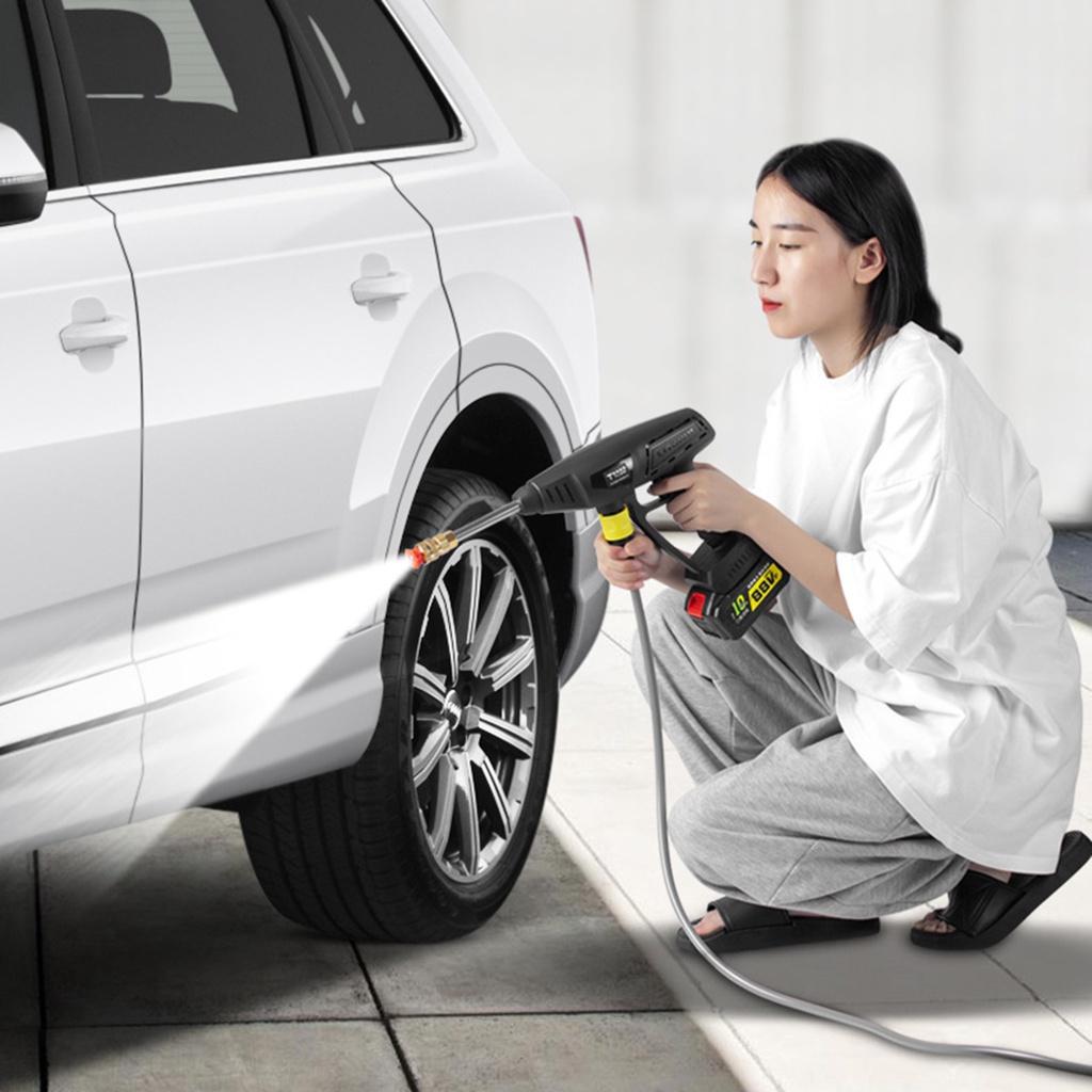 88V Handheld Cordless High Pressure Car Washer Automatic Sprayer Car Washing Machine Cleaner Fit for Battery 1000W