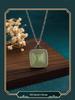 Aieryuan Retro Thai Silver Necklace with Inlaid Imitation Hetian Jade Pendant