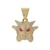 Exaggerated Hip-Hop Gengar Pendant Necklace: Full Diamond Alloy Cartoon Sweater Chain