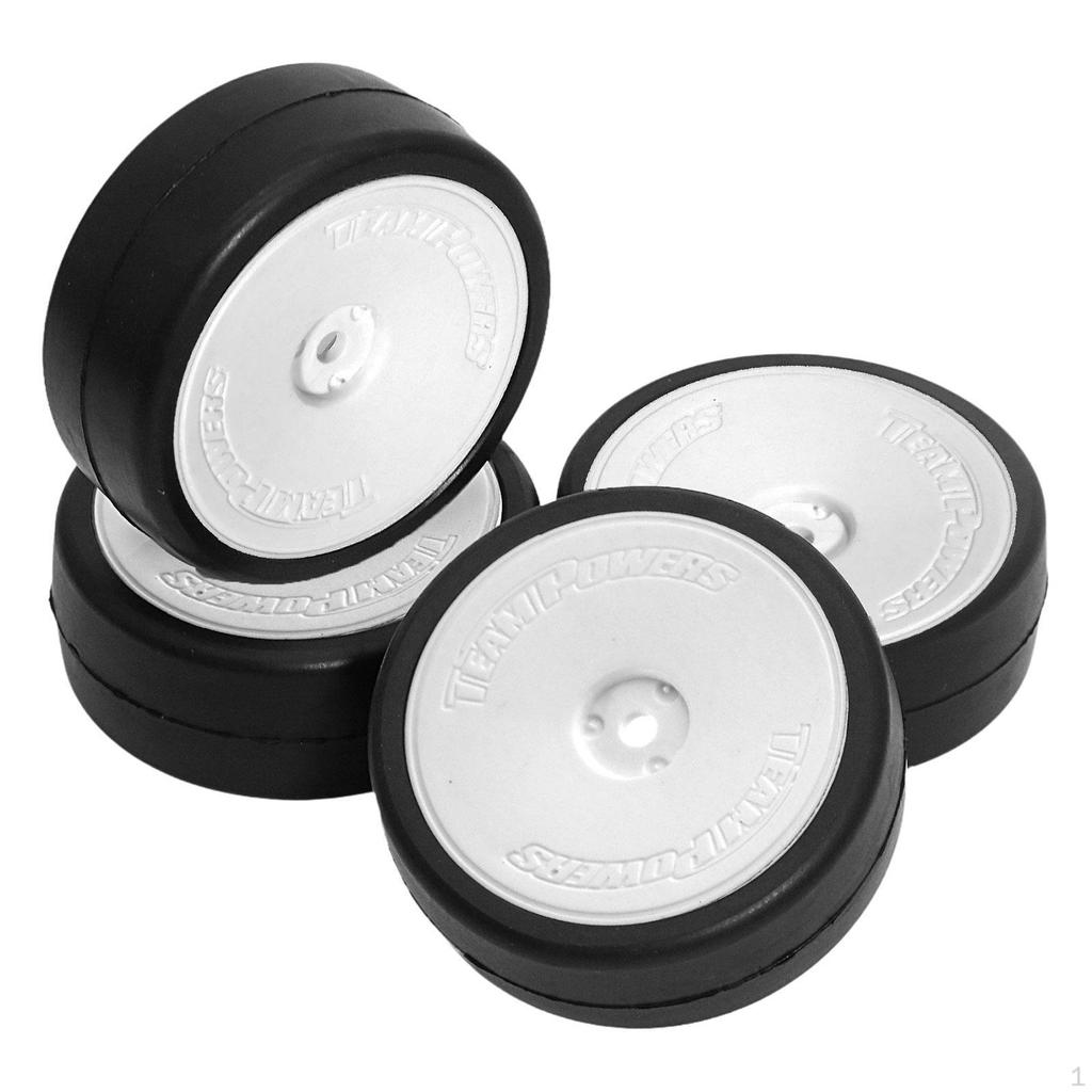 4 Pieces RC Tyre Rally Tyres Good Grip 65mm Diameter Replacements Wheel Tires Set for 1/10 Trucks