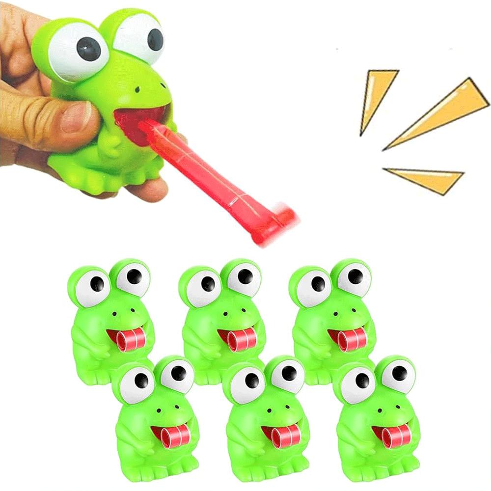 Pinch Frog Dinosaur Sticking Tongue Out Toys Funny Sensory Stress Relief Fidget Toys Novelty Toys Party Gifts For Kids Children