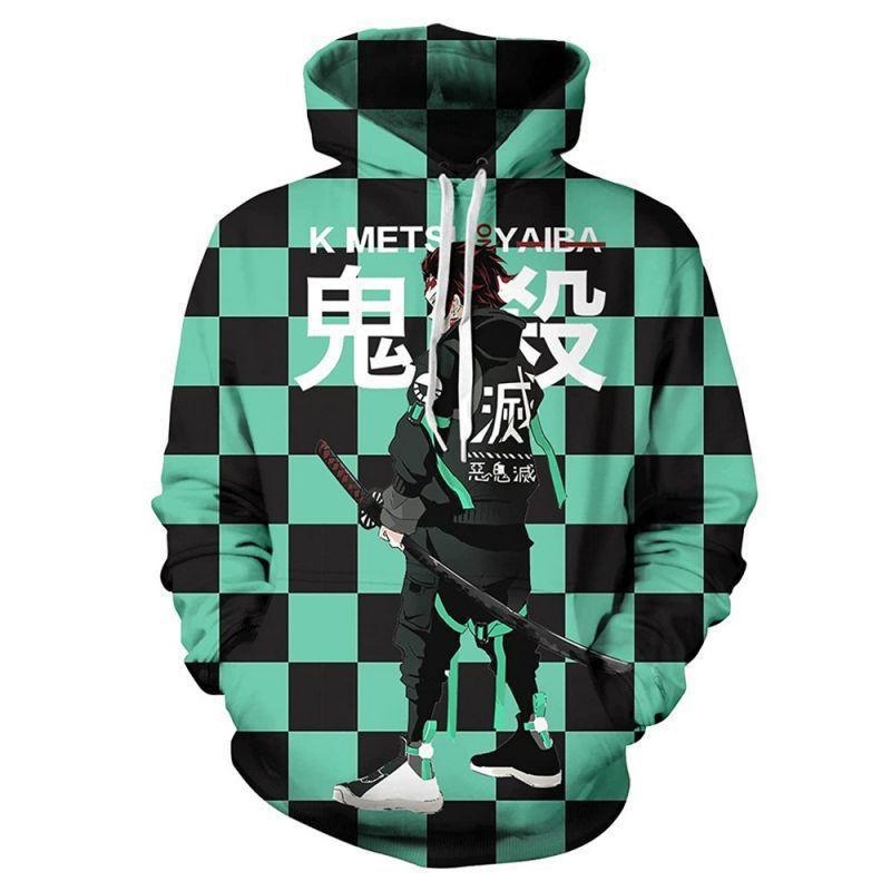 Unisex Anime-Inspired 3D Digital Print Hooded Sweatshirt Loose Fit Casual Streetwear