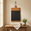 Rectangular Hanging Chalkboard with Wooden Frame Blank for Café, Entryway