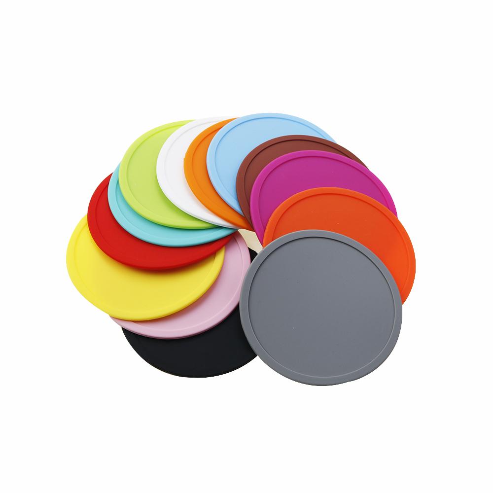1 PieceAnti Slip and Anti Overflow Coaster Tea Cup and Coffee Coaster Circular Mold Silicone Insulated Table Mat for Home Use