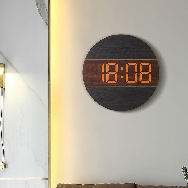 Round simple living room watches, personalized creative decorative clock wall, cream style household watches, G218B