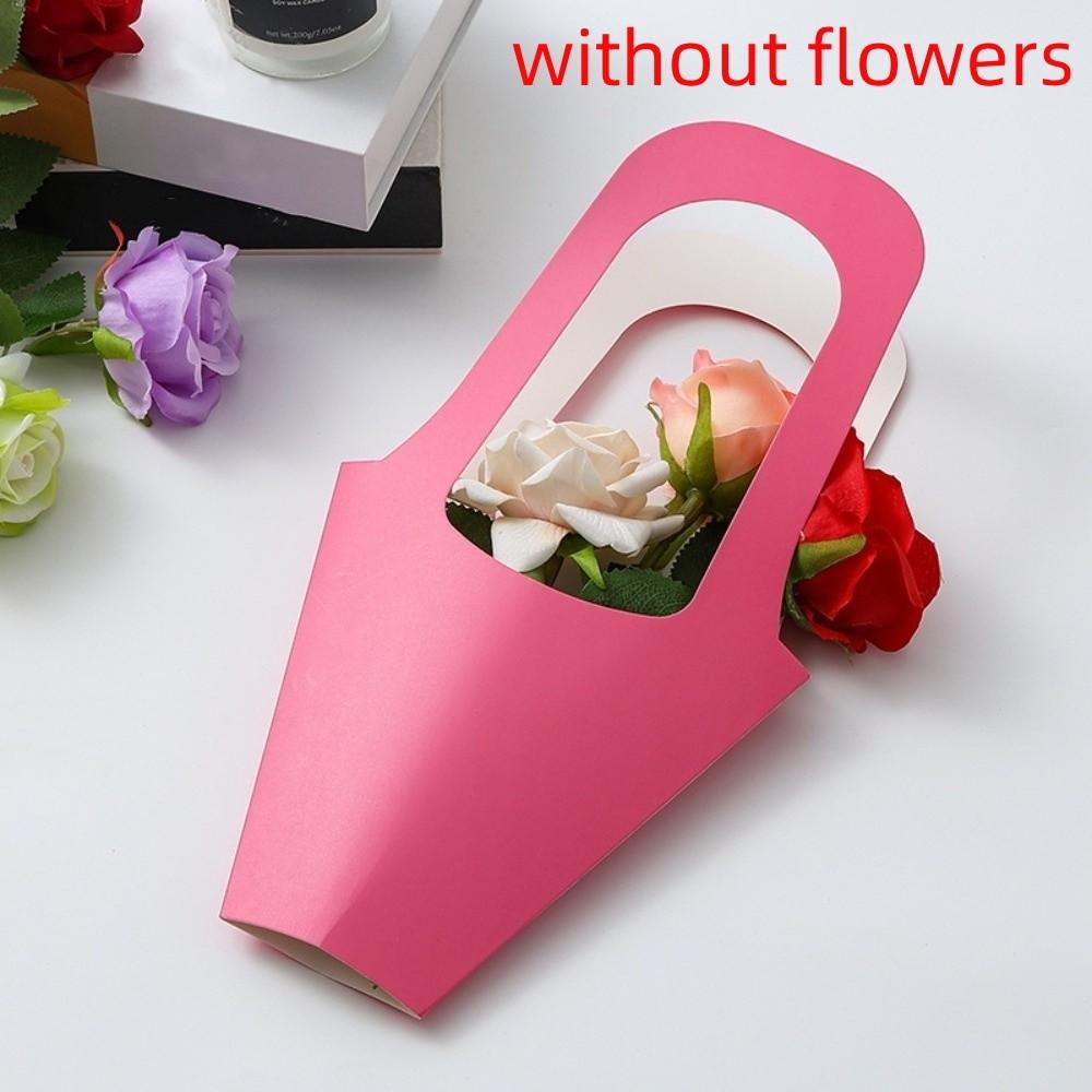 10PCS Romantic Flower Packaging Bag Thickened EnviroNmental Bouquet Packaging Box Simple Portable Flower Arrangement Box