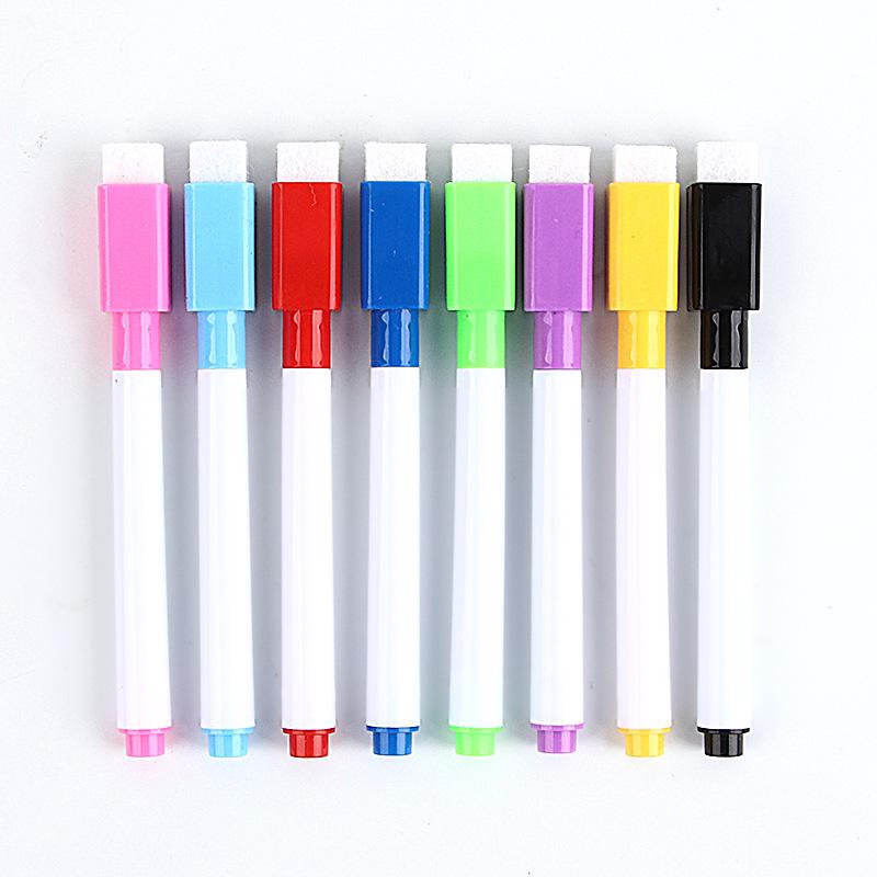 Magnetic Water-Based Erasable Colored Markers for Kids' Painting and Doodling - 8 Bold Colors