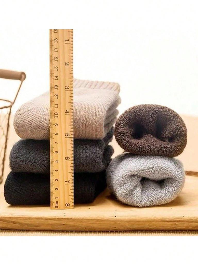 1 Pairs Winter Warm Women Socks Merino Wool Men Super Thicker Solid Against Cold Thermal Plush Thick Snow Terry Socks